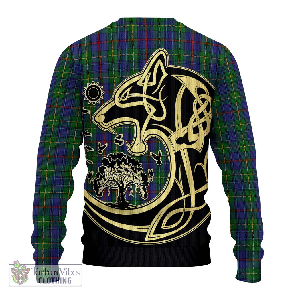 Bailey Tartan Ugly Sweater with Family Crest Celtic Wolf Style - Tartan Vibes Clothing