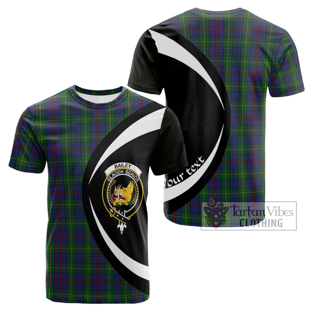 Bailey Tartan Cotton T-shirt with Family Crest Circle Style Kid's Shirt - Tartan Vibes Clothing