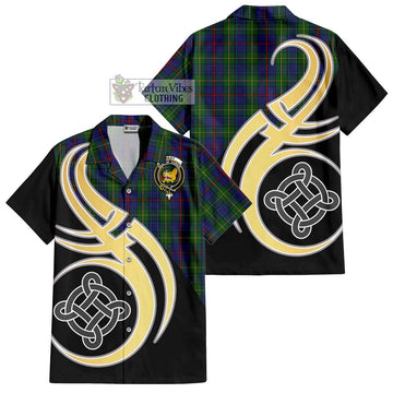 Bailey Tartan Hawaiian Shirt with Family Crest and Celtic Symbol Style - Tartan Vibes Clothing