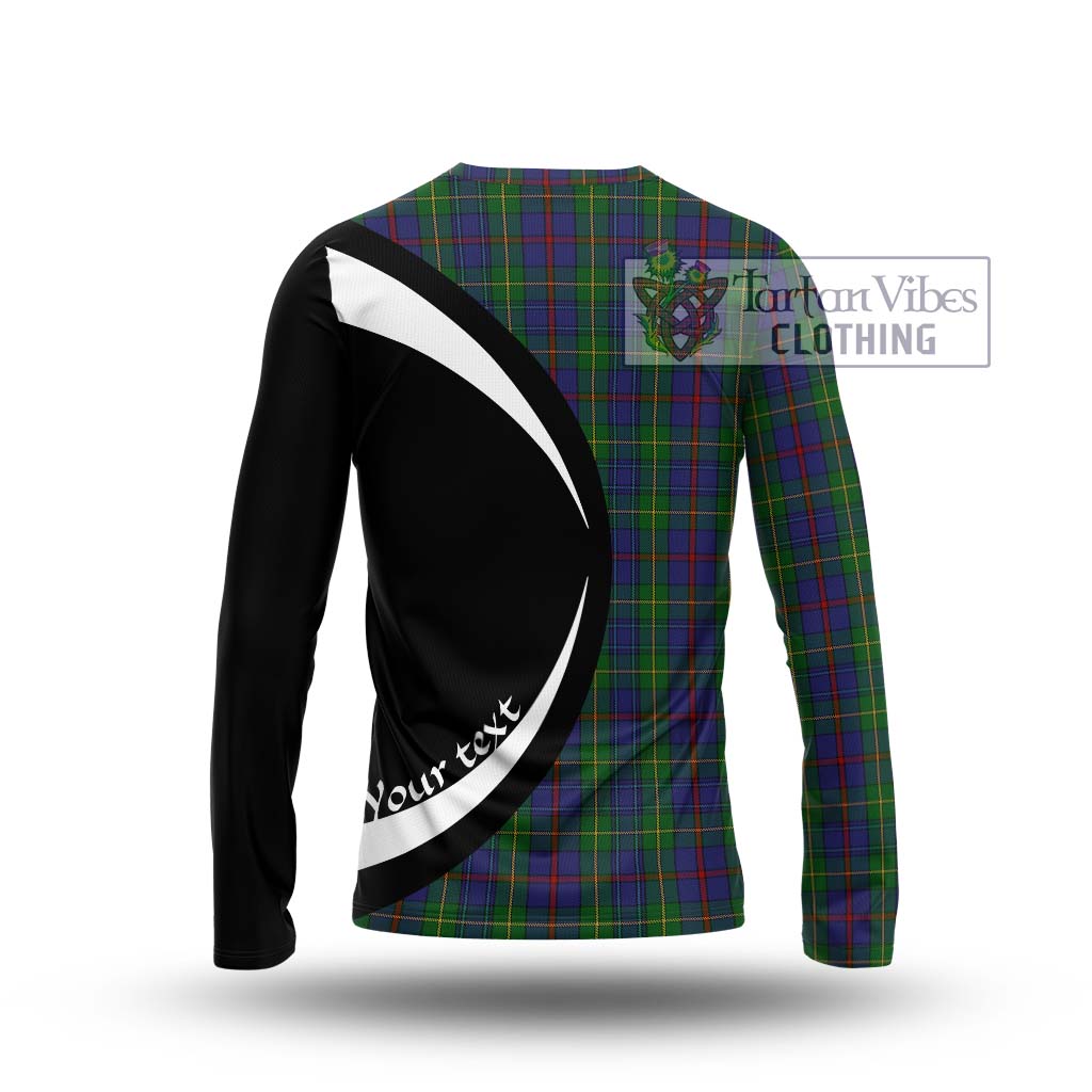 Bailey Tartan Long Sleeve T-Shirt with Family Crest Circle Style - Tartan Vibes Clothing