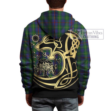 Bailey Tartan Hoodie with Family Crest Celtic Wolf Style - Tartan Vibes Clothing