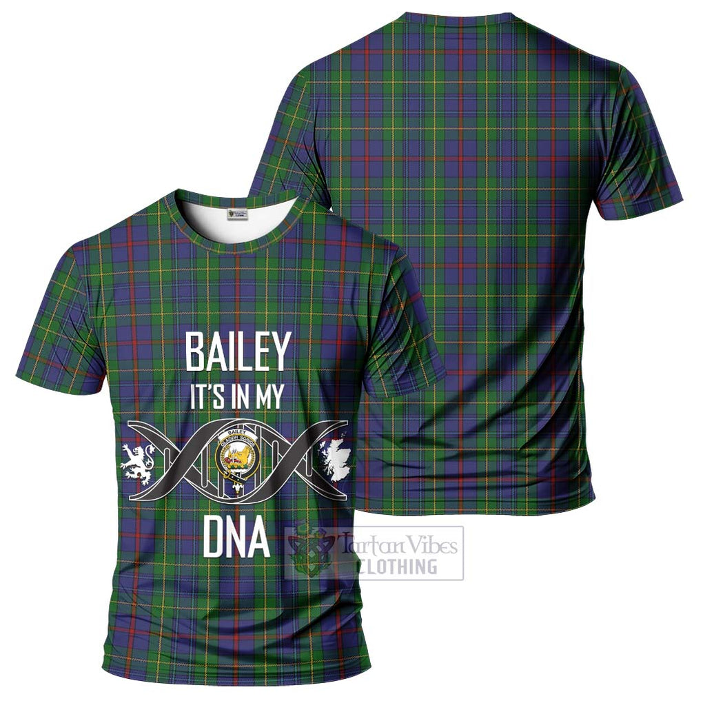 Bailey Tartan T-Shirt with Family Crest DNA In Me Style - Tartan Vibes Clothing