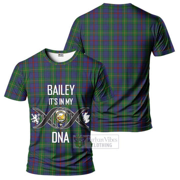 Bailey Tartan T-Shirt with Family Crest DNA In Me Style - Tartan Vibes Clothing