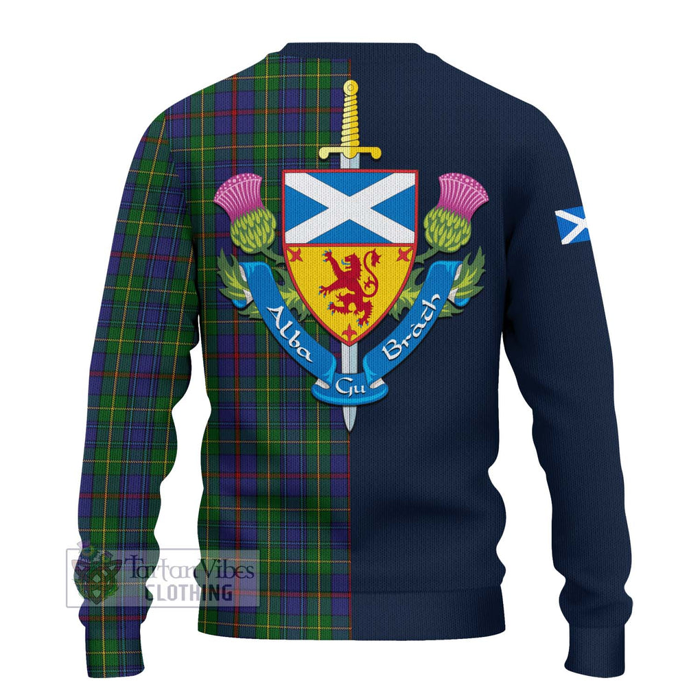 Bailey Tartan Ugly Sweater Alba with Scottish Lion Royal Arm Half Style - Tartan Vibes Clothing