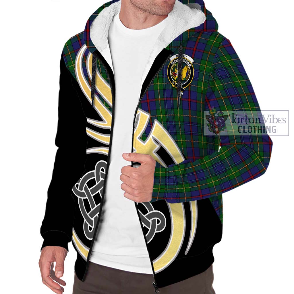 Bailey Tartan Sherpa Hoodie with Family Crest and Celtic Symbol Style - Tartan Vibes Clothing