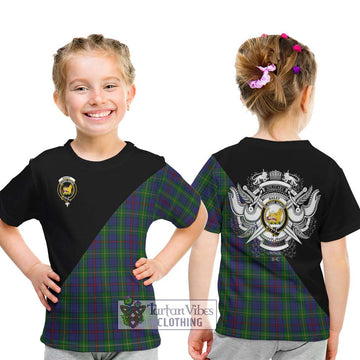 Bailey Tartan Kid T-Shirt with Family Crest and Military Logo Style - Tartan Vibes Clothing