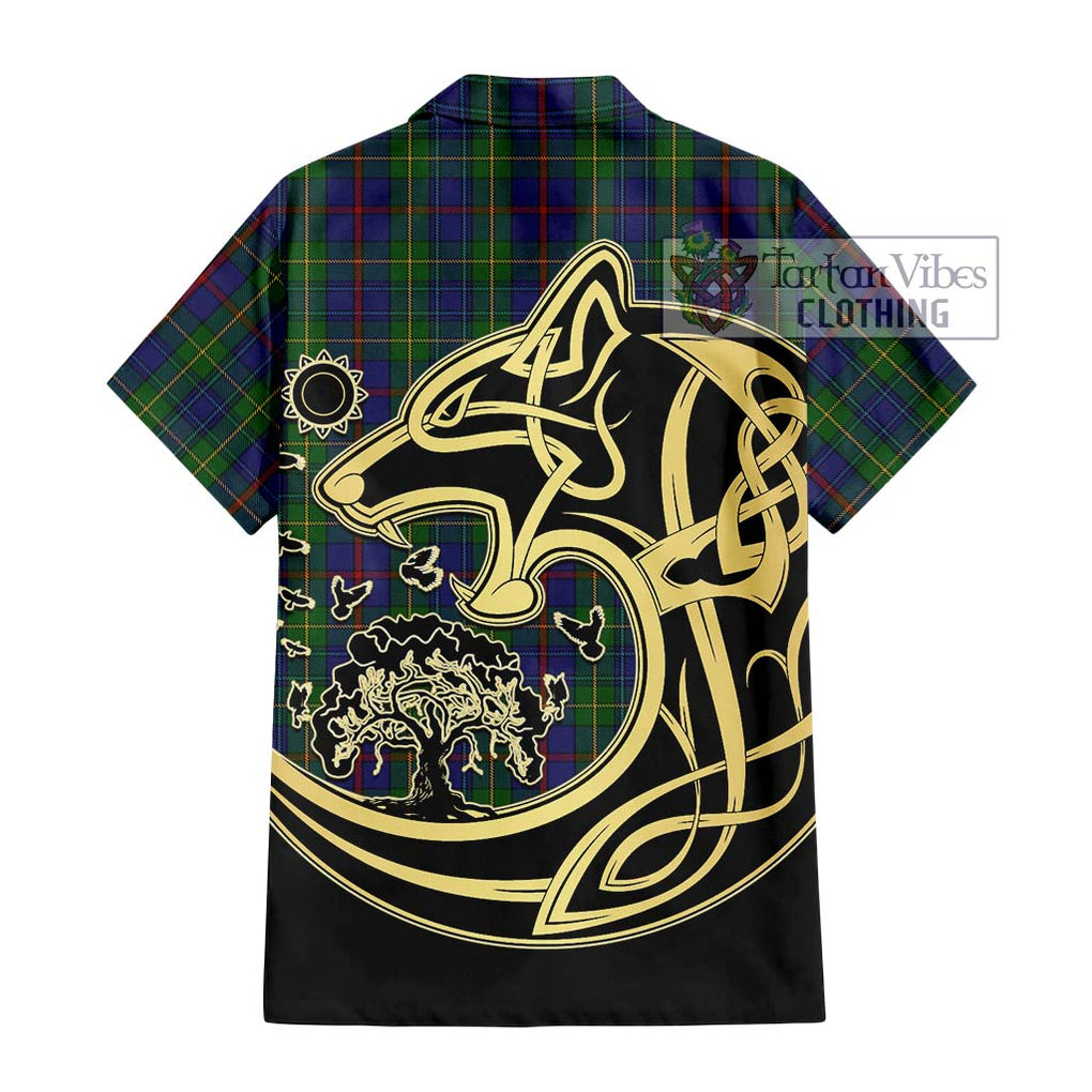 Bailey Tartan Hawaiian Shirt with Family Crest Celtic Wolf Style - Tartan Vibes Clothing