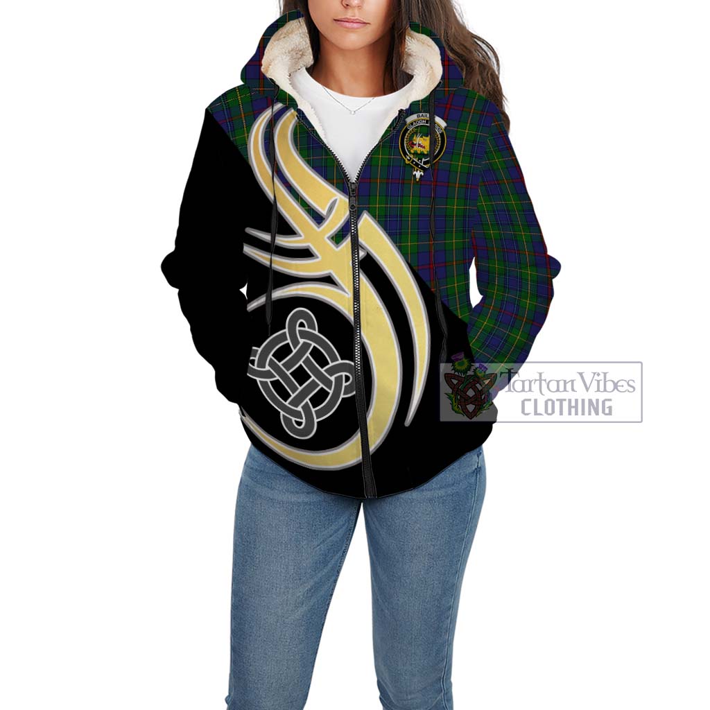 Bailey Tartan Sherpa Hoodie with Family Crest and Celtic Symbol Style Unisex - Tartan Vibes Clothing