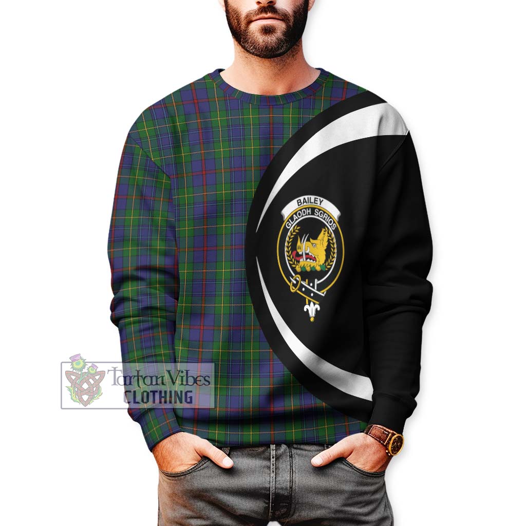 Bailey Tartan Sweatshirt with Family Crest Circle Style - Tartan Vibes Clothing