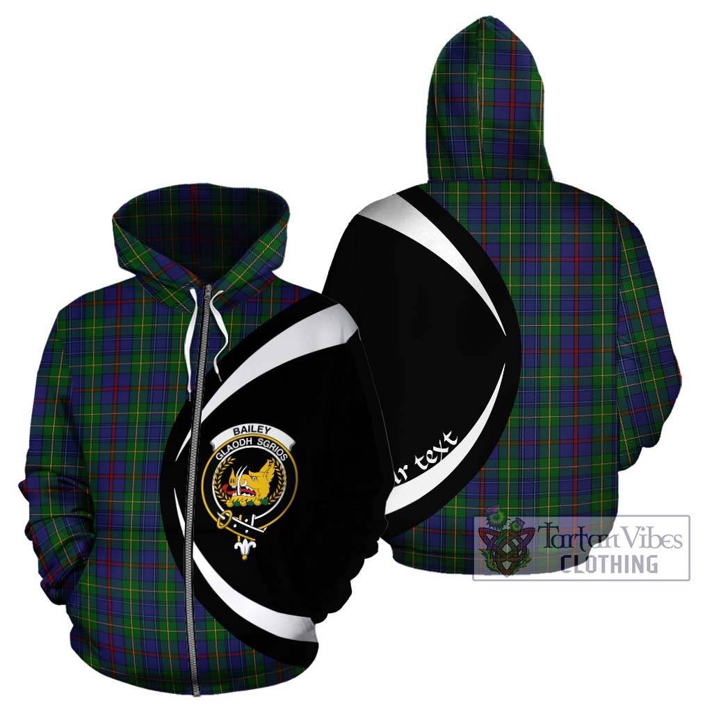 Bailey Tartan Hoodie with Family Crest Circle Style - Tartan Vibes Clothing