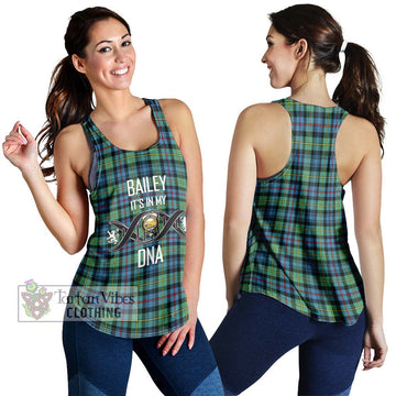 Bailey Ancient Tartan Women's Racerback Tanks with Family Crest DNA In Me Style 4XL - Tartan Vibes Clothing