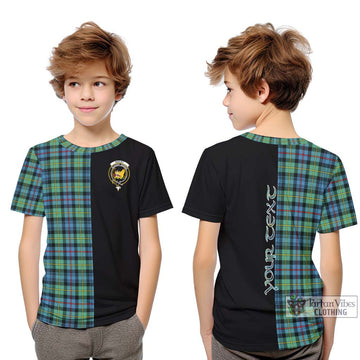 Bailey Ancient Tartan Kid T-Shirt with Family Crest and Half Of Me Style Youth XL Size14 - Tartan Vibes Clothing