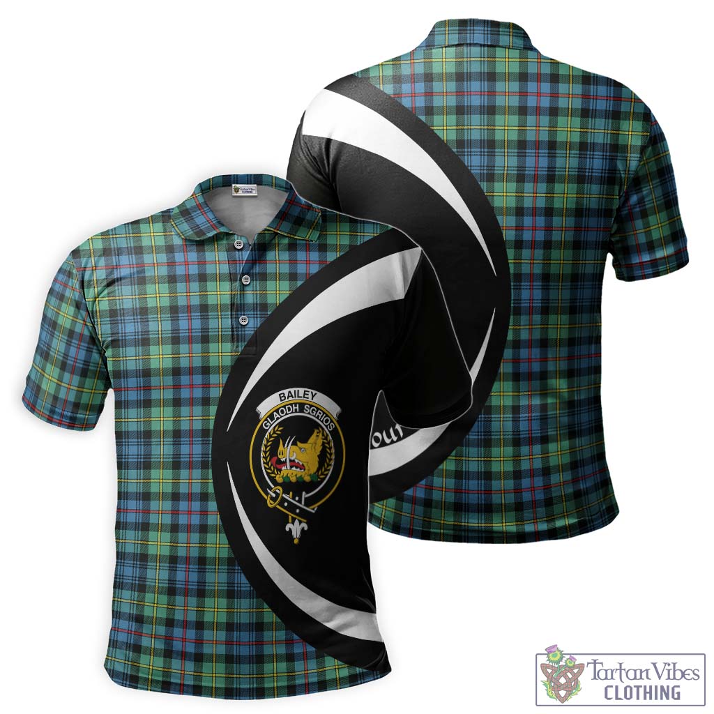 Bailey Ancient Tartan Men's Polo Shirt with Family Crest Circle Style Kid - Tartan Vibes Clothing