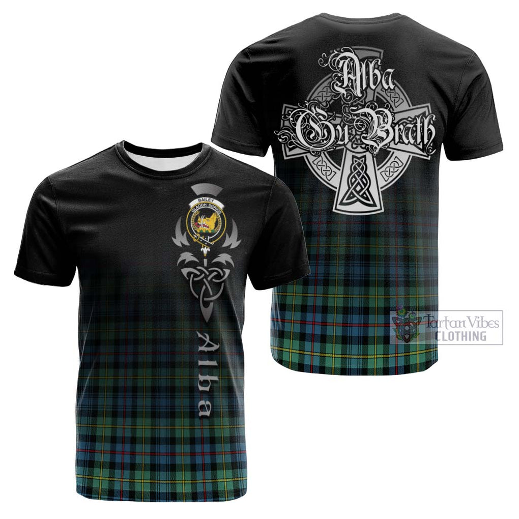 Bailey Ancient Tartan Cotton T-shirt Featuring Alba Gu Brath Family Crest Celtic Inspired Kid's Shirt - Tartan Vibes Clothing
