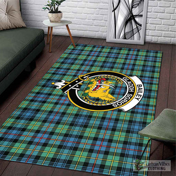 Bailey Ancient Tartan Area Rug with Family Crest L 59*86 inch (150x220 cm) - Tartan Vibes Clothing