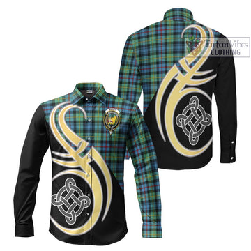 Bailey Ancient Tartan Long Sleeve Button Shirt with Family Crest and Celtic Symbol Style Men's Shirt S - Tartan Vibes Clothing