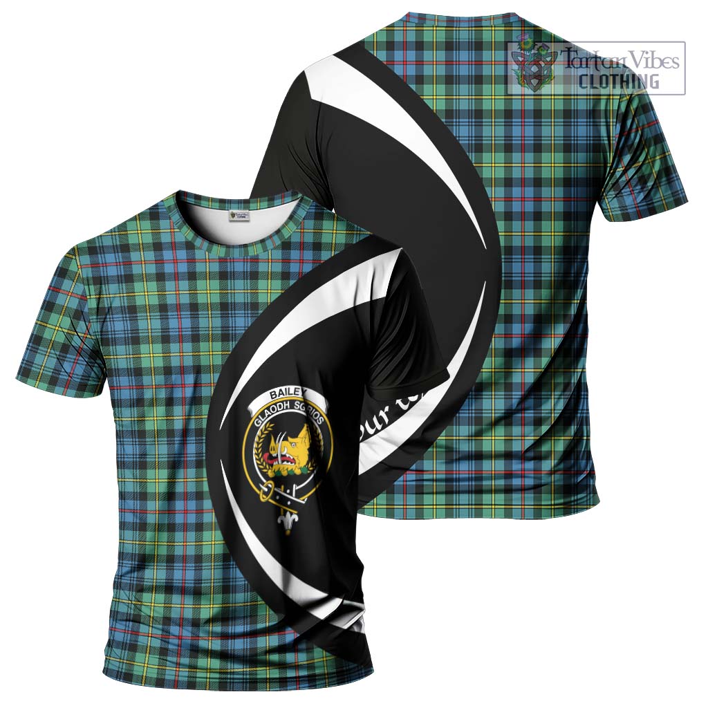 Bailey Ancient Tartan T-Shirt with Family Crest Circle Style Kid's Shirt - Tartan Vibes Clothing