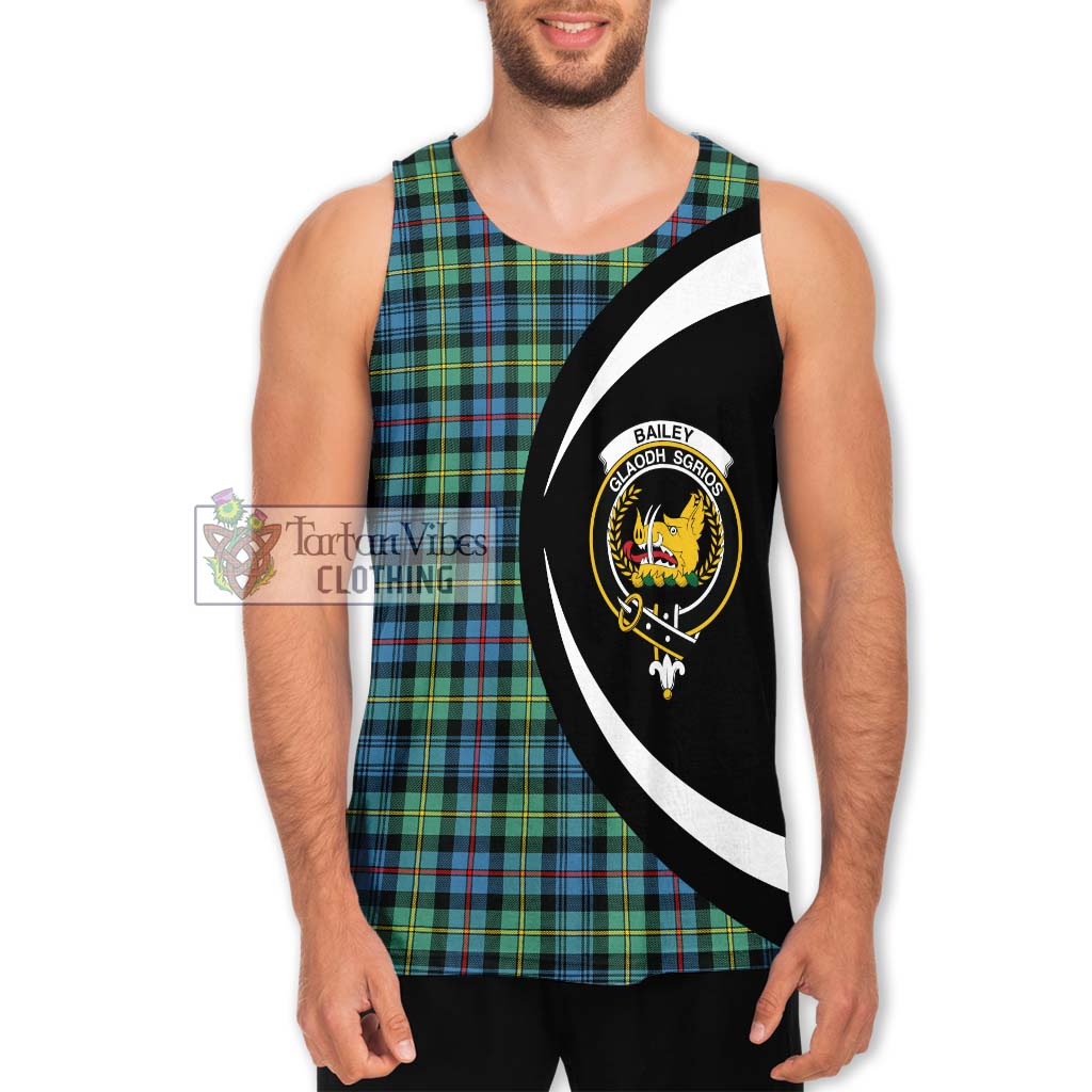 Bailey Ancient Tartan Men's Tank Top with Family Crest Circle Style Men - Tartan Vibes Clothing
