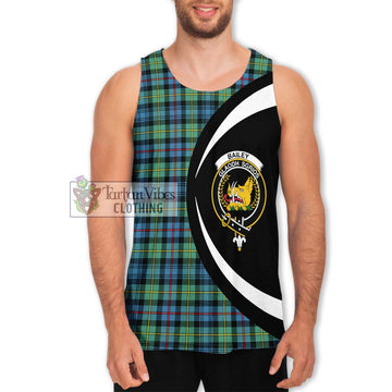 Bailey Ancient Tartan Men's Tank Top with Family Crest Circle Style Men - Tartan Vibes Clothing