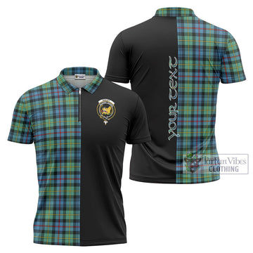 Bailey Ancient Tartan Zipper Polo Shirt with Family Crest and Half Of Me Style Unisex - Tartan Vibes Clothing