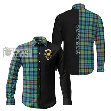Bailey Ancient Tartan Long Sleeve Button Shirt with Family Crest and Half Of Me Style Men's Shirt S - Tartanvibesclothing Shop