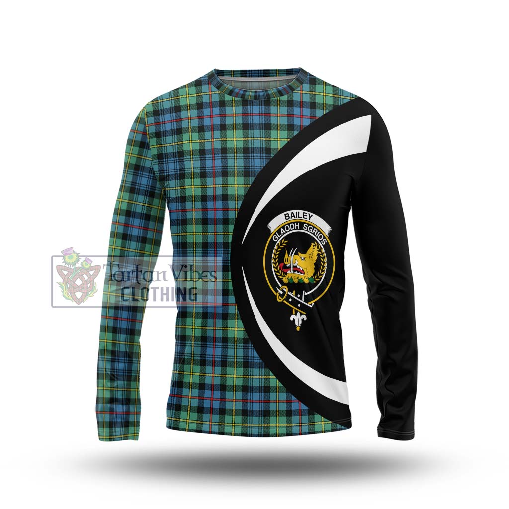 Bailey Ancient Tartan Long Sleeve T-Shirt with Family Crest Circle Style Unisex - Tartan Vibes Clothing