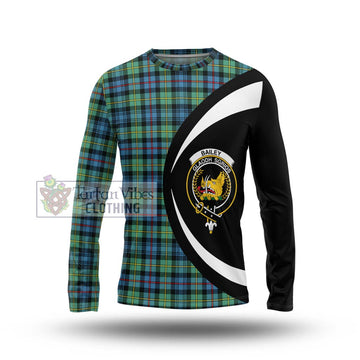 Bailey Ancient Tartan Long Sleeve T-Shirt with Family Crest Circle Style Unisex - Tartan Vibes Clothing