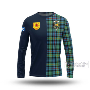 Bailey Ancient Tartan Long Sleeve T-Shirt Alba with Scottish Lion Royal Arm Half Style Unisex - Tartan Vibes Clothing