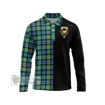 Bailey Ancient Tartan Long Sleeve Polo Shirt with Family Crest and Half Of Me Style Unisex - Tartan Vibes Clothing