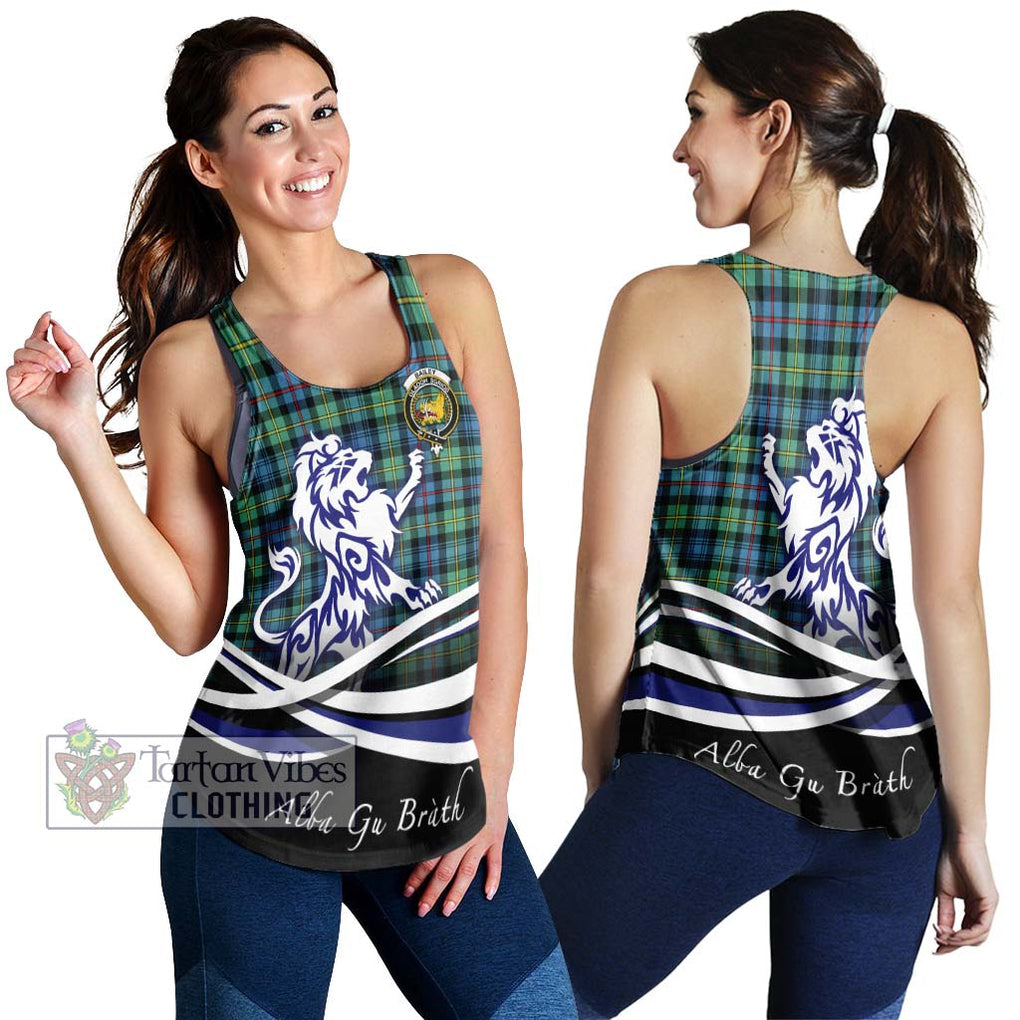 Bailey Ancient Tartan Women's Racerback Tanks with Alba Gu Brath Regal Lion Emblem 4XL - Tartan Vibes Clothing