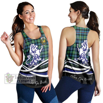 Bailey Ancient Tartan Women's Racerback Tanks with Alba Gu Brath Regal Lion Emblem 4XL - Tartan Vibes Clothing