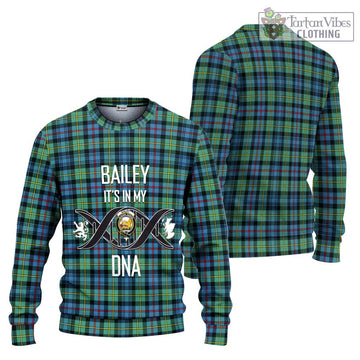 Bailey Ancient Tartan Ugly Sweater with Family Crest DNA In Me Style Unisex - Tartan Vibes Clothing