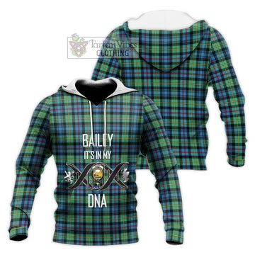 Bailey Ancient Tartan Knitted Hoodie with Family Crest DNA In Me Style Unisex Knitted Pullover Hoodie - Tartan Vibes Clothing