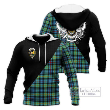Bailey Ancient Tartan Knitted Hoodie with Family Crest and Military Logo Style Unisex Knitted Pullover Hoodie - Tartan Vibes Clothing