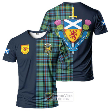 Bailey Ancient Tartan T-Shirt Alba with Scottish Lion Royal Arm Half Style Kid's Shirt - Tartan Vibes Clothing