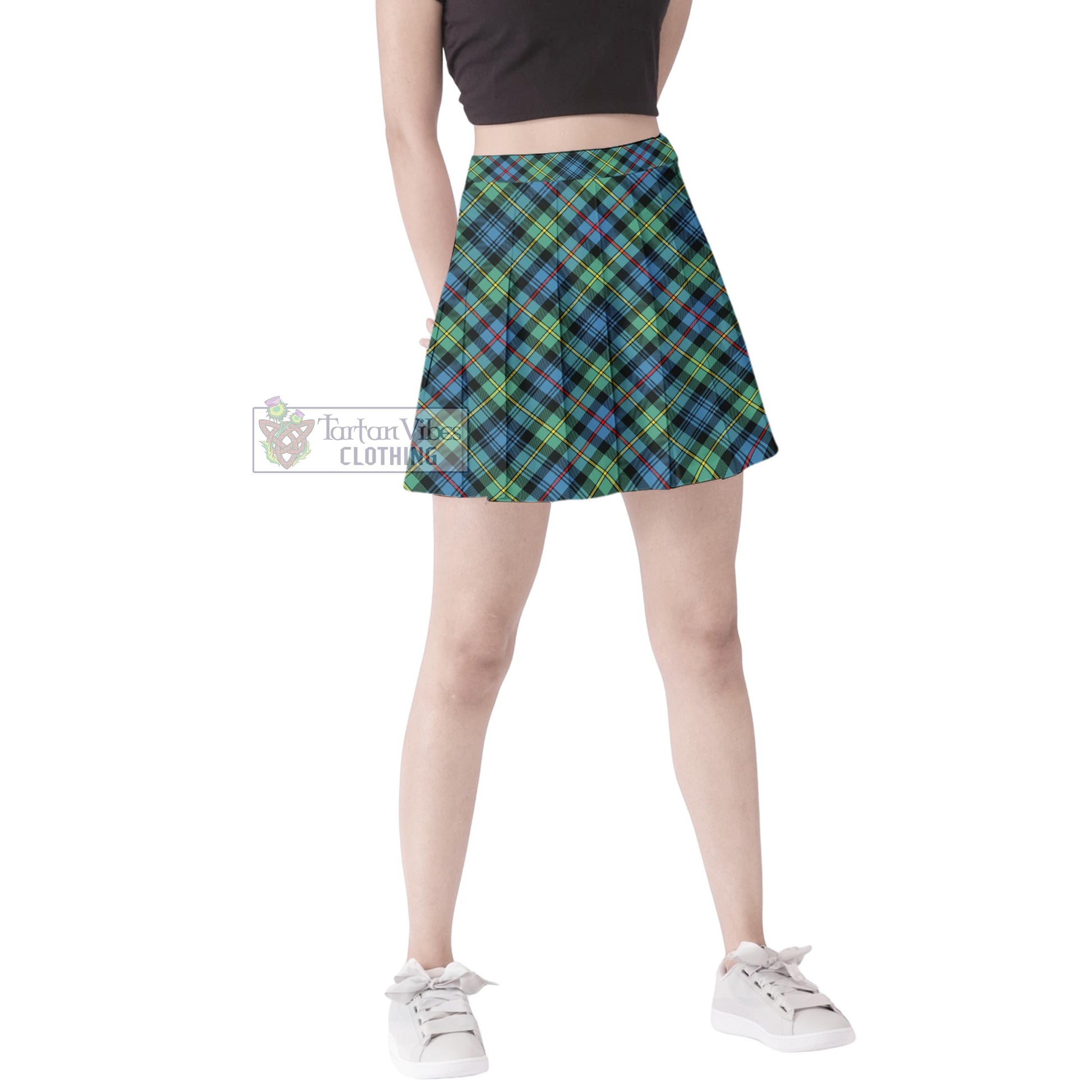 Tartan Vibes Clothing Bailey Ancient Tartan Women's Plated Mini Skirt