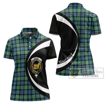 Bailey Ancient Tartan Women's Polo Shirt with Family Crest Circle Style Women - Tartan Vibes Clothing