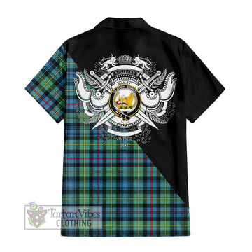 Bailey Ancient Tartan Hawaiian Shirt with Family Crest and Military Logo Style - Tartan Vibes Clothing