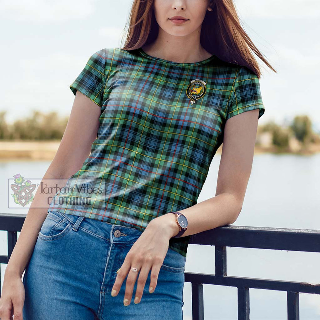 Bailey Ancient Tartan Cotton T-Shirt with Family Crest - Tartan Vibes Clothing