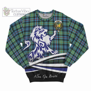 Bailey Ancient Tartan Sweatshirt with Alba Gu Brath Regal Lion Emblem - Tartan Vibes Clothing