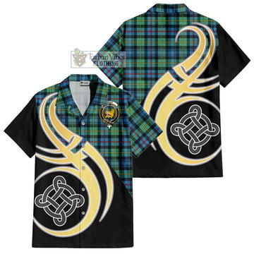 Bailey Ancient Tartan Hawaiian Shirt with Family Crest and Celtic Symbol Style - Tartan Vibes Clothing