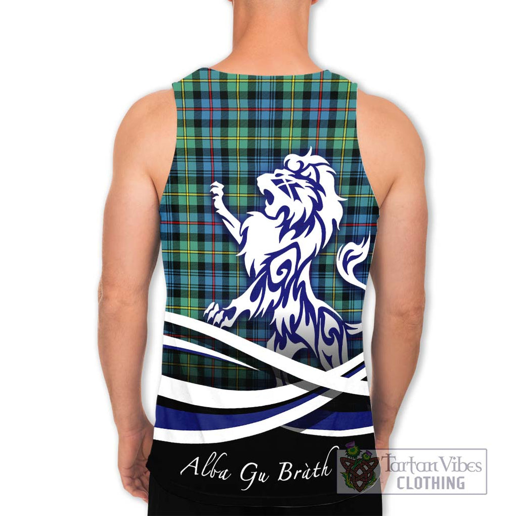 Bailey Ancient Tartan Men's Tank Top with Alba Gu Brath Regal Lion Emblem - Tartan Vibes Clothing