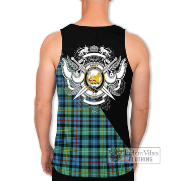 Bailey Ancient Tartan Men's Tank Top with Family Crest and Military Logo Style - Tartan Vibes Clothing