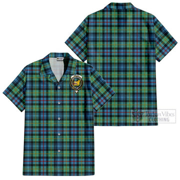 Bailey Ancient Tartan Cotton Hawaiian Shirt with Family Crest - Tartan Vibes Clothing