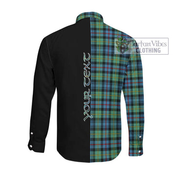 Bailey Ancient Tartan Long Sleeve Button Shirt with Family Crest and Half Of Me Style Men's Shirt - Tartanvibesclothing Shop