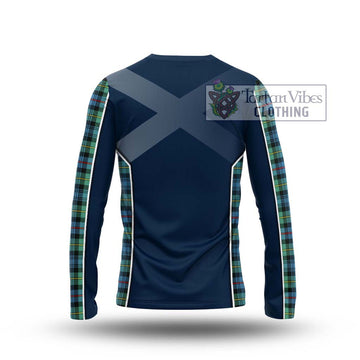 Bailey Ancient Tartan Long Sleeve T-Shirt with Family Crest and Lion Rampant Vibes Sport Style - Tartan Vibes Clothing