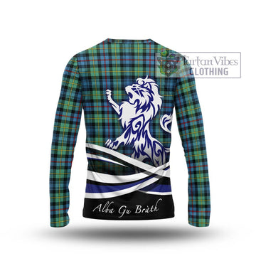 Bailey Ancient Tartan Long Sleeve T-Shirt with Alba Gu Brath Regal Lion Emblem - Tartan Vibes Clothing