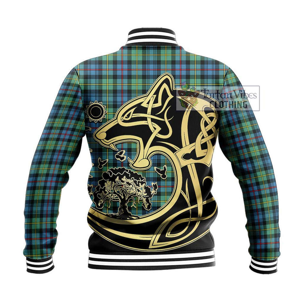 Bailey Ancient Tartan Baseball Jacket with Family Crest Celtic Wolf Style - Tartan Vibes Clothing
