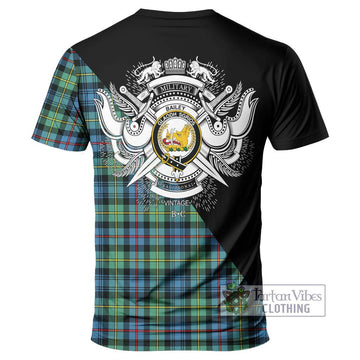 Bailey Ancient Tartan T-Shirt with Family Crest and Military Logo Style - Tartan Vibes Clothing