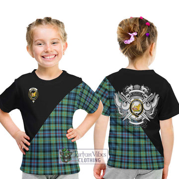 Bailey Ancient Tartan Kid T-Shirt with Family Crest and Military Logo Style - Tartan Vibes Clothing